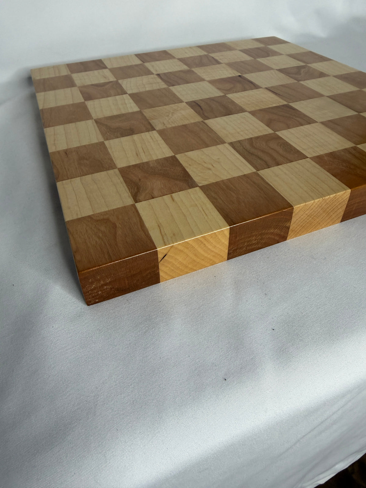 Maple and Cherry Checker Board